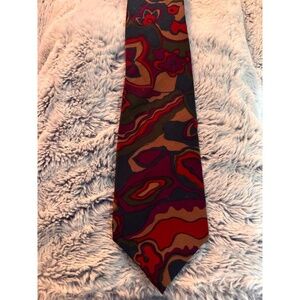 Silk Multicolor Abstract Pattern Mens Tie Dominican Republic Cabralli Collection